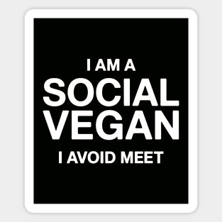 Social vegan Magnet
